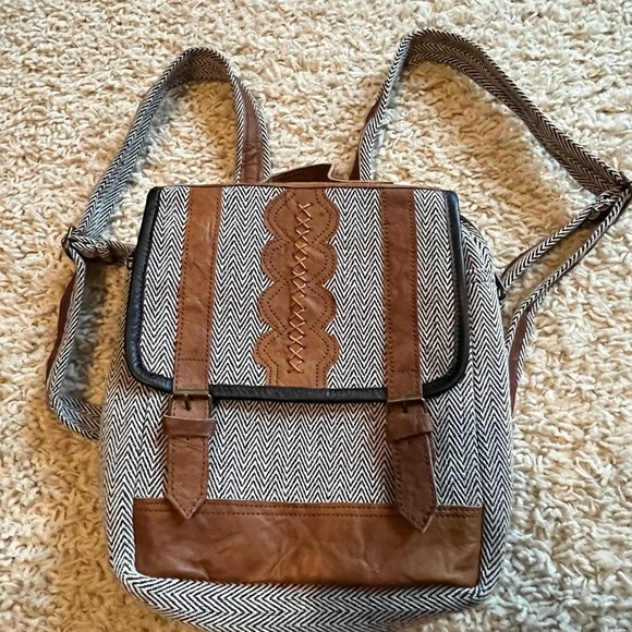 Handbags - Tweed chevron backpack